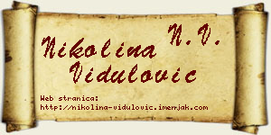 Nikolina Vidulović vizit kartica